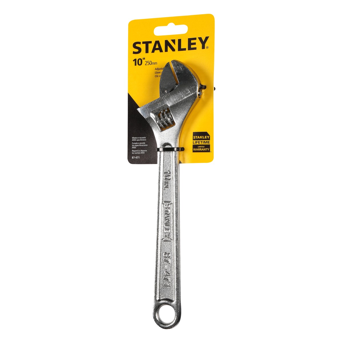 slide 6 of 8, STANLEY Adjustable Wrench, 10 Inch, 1 ct