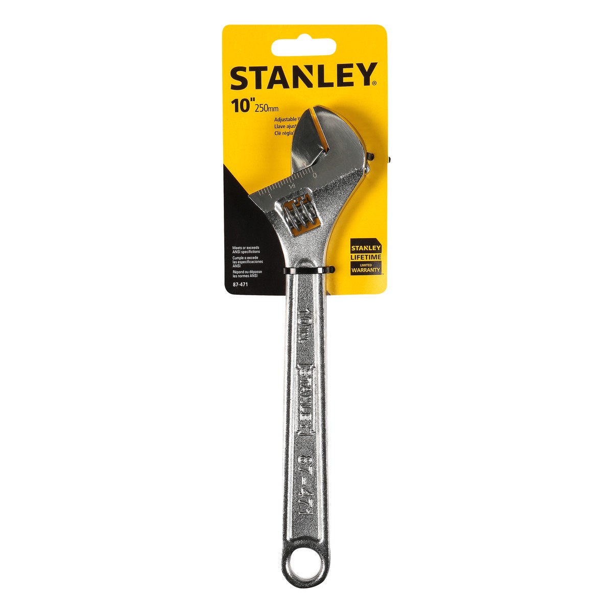 slide 1 of 8, STANLEY Adjustable Wrench, 10 Inch, 1 ct