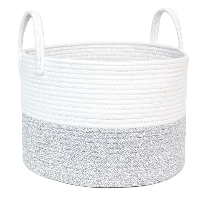 slide 1 of 1, Taylor Madison Designs Round Rope Basket - Grey/White, 1 ct