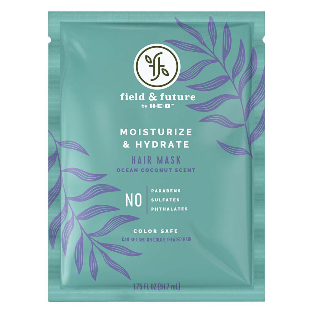 slide 1 of 1, Field & Future by H-E-B Moisturize & Hydrate Hair Mask - Ocean Coconut, 1.75 oz