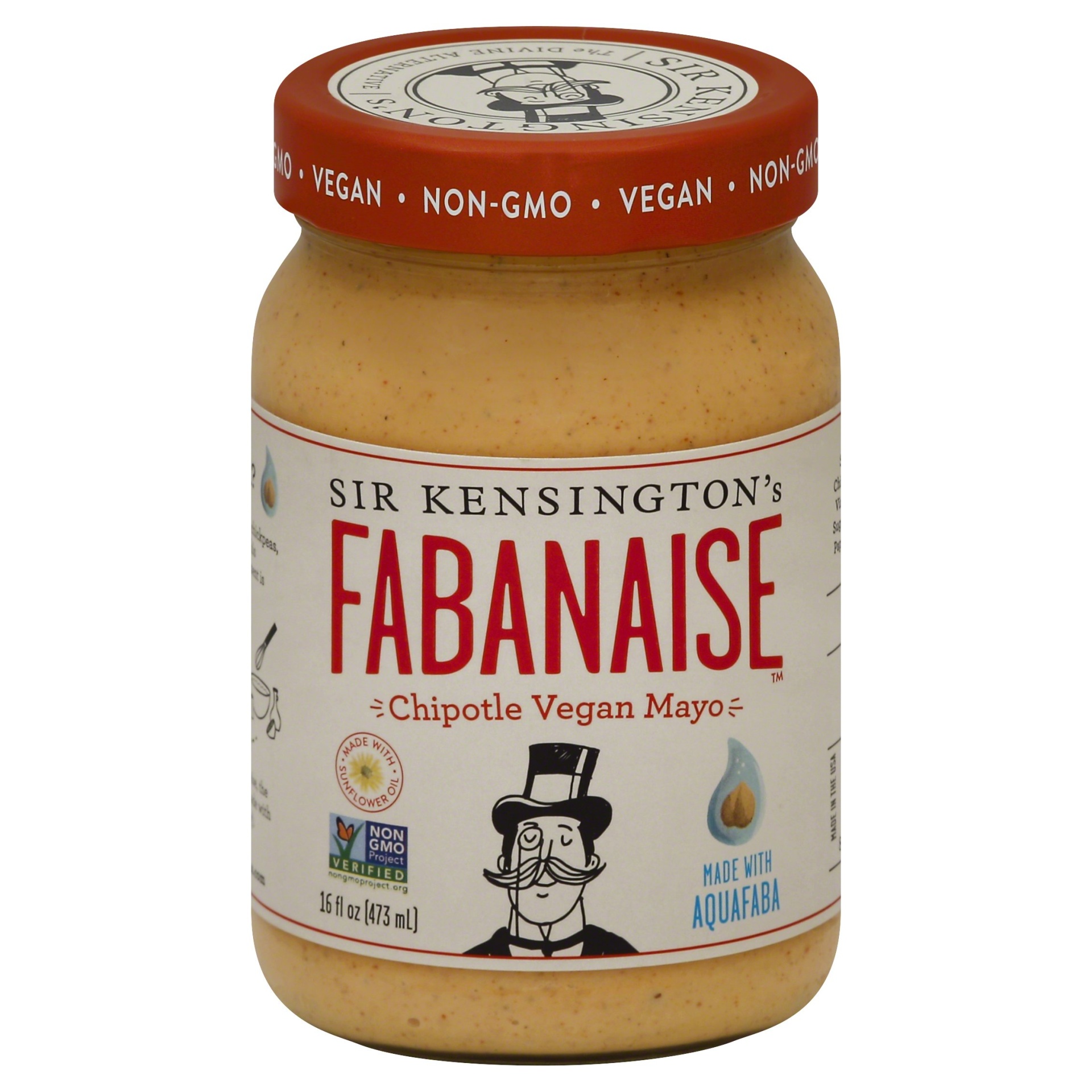 slide 1 of 2, Sir Kensington's Fabanaise Spread Chipotle Vegan, 16 fl oz