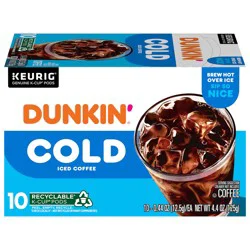 Dunkin'' Dunkin'’ Cold Iced Coffee, Keurig K-Cup Pods, 10 Count Box