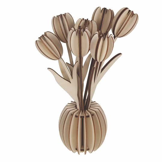 Make Market Tulip DIY 3D Wooden Flower Puzzle | Shipt