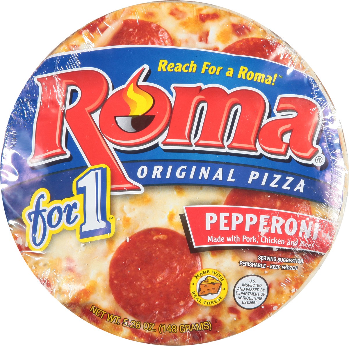 slide 8 of 13, Roma Original Pepperoni Pizza 5.26 oz, 5.26 oz