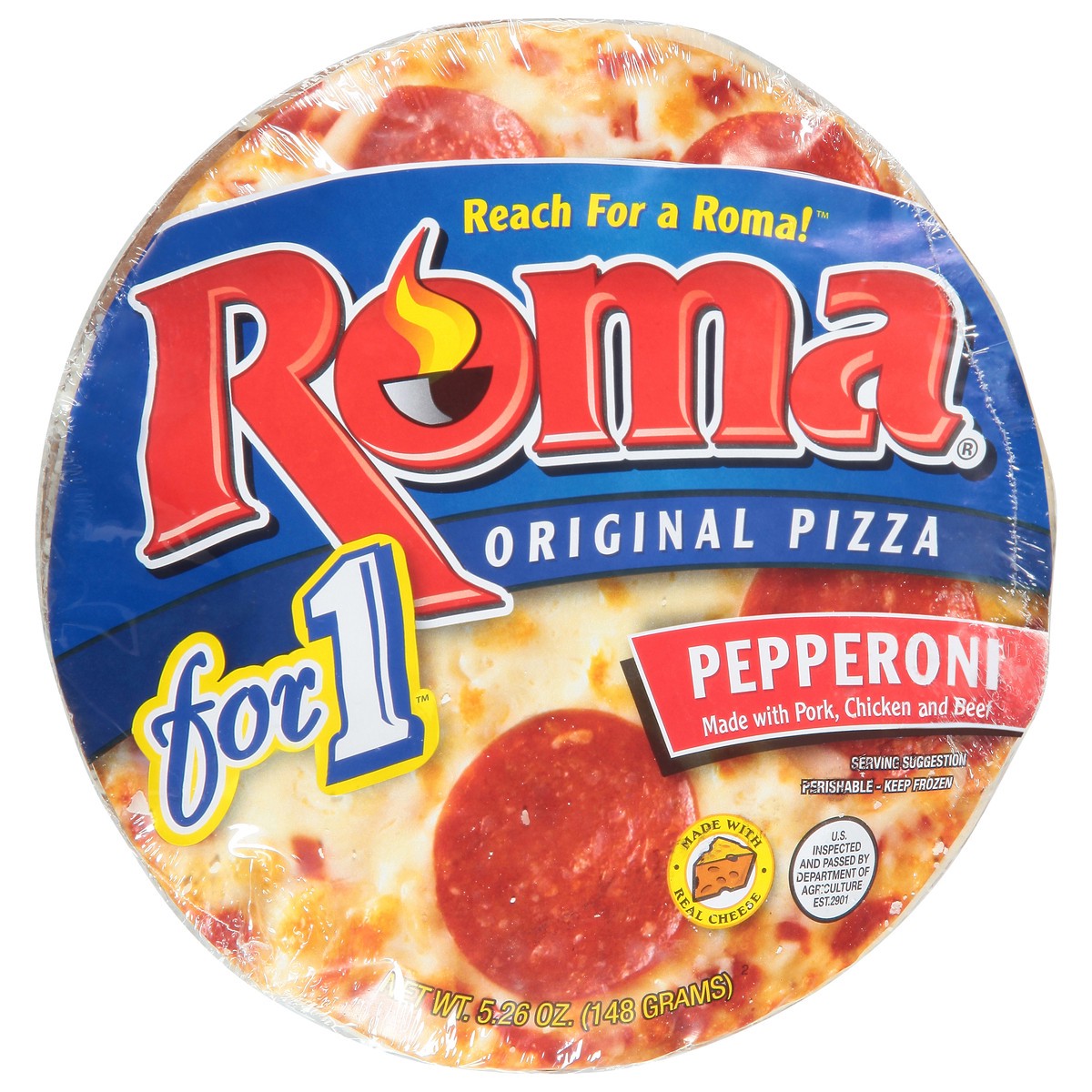 slide 3 of 13, Roma Original Pepperoni Pizza 5.26 oz, 5.26 oz
