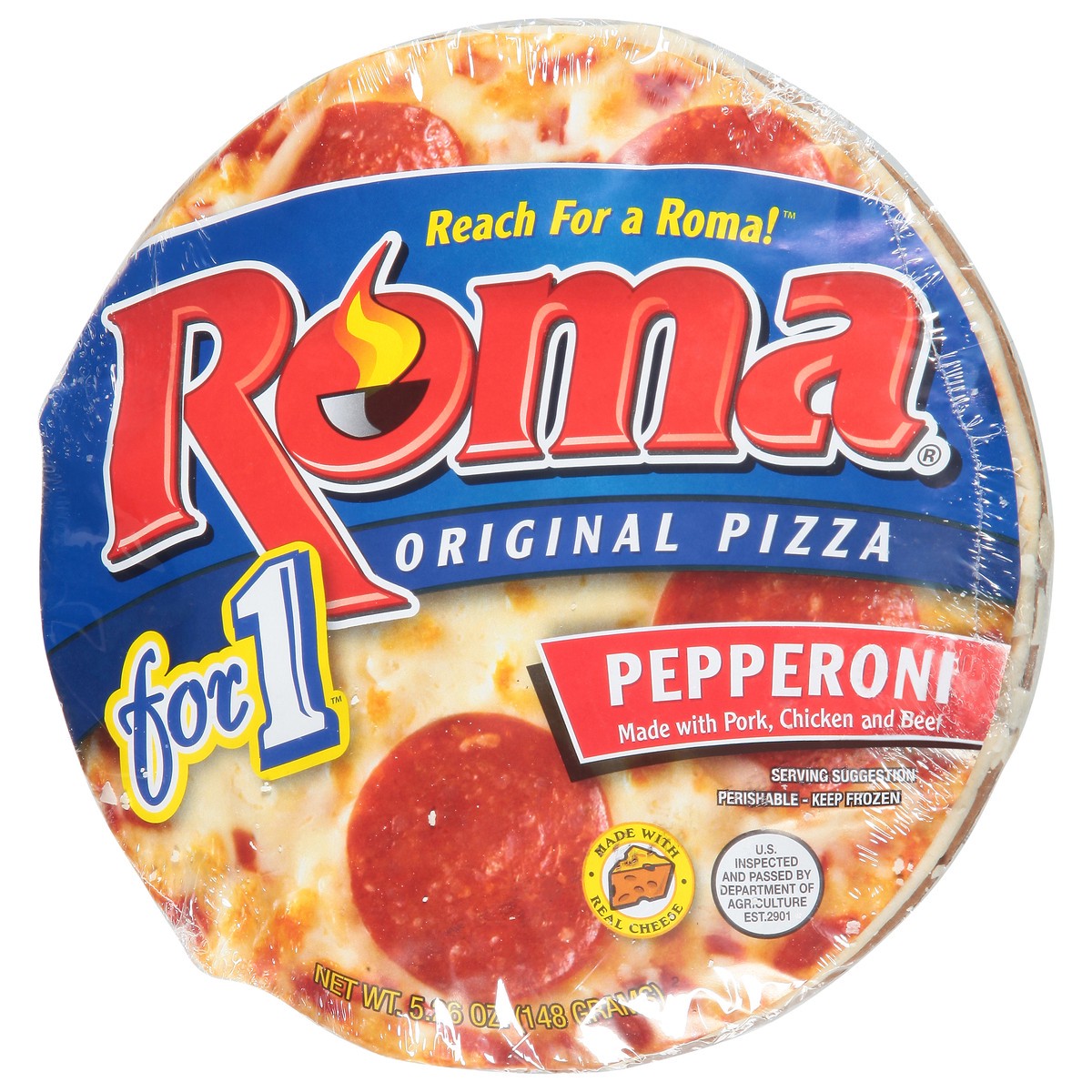 slide 4 of 13, Roma Original Pepperoni Pizza 5.26 oz, 5.26 oz