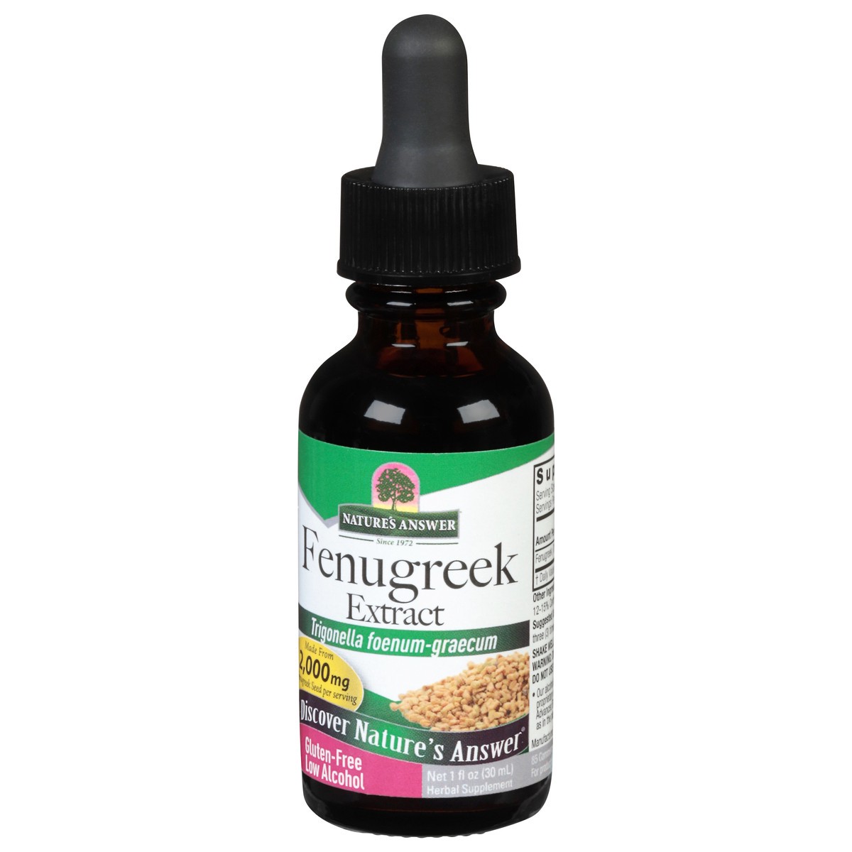 slide 7 of 9, Nature's Answer 2000 mg Fenugreek Extract 1 fl oz, 1 fl oz