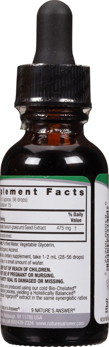 slide 2 of 9, Nature's Answer 2000 mg Fenugreek Extract 1 fl oz, 1 fl oz