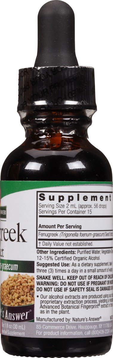 slide 4 of 9, Nature's Answer 2000 mg Fenugreek Extract 1 fl oz, 1 fl oz