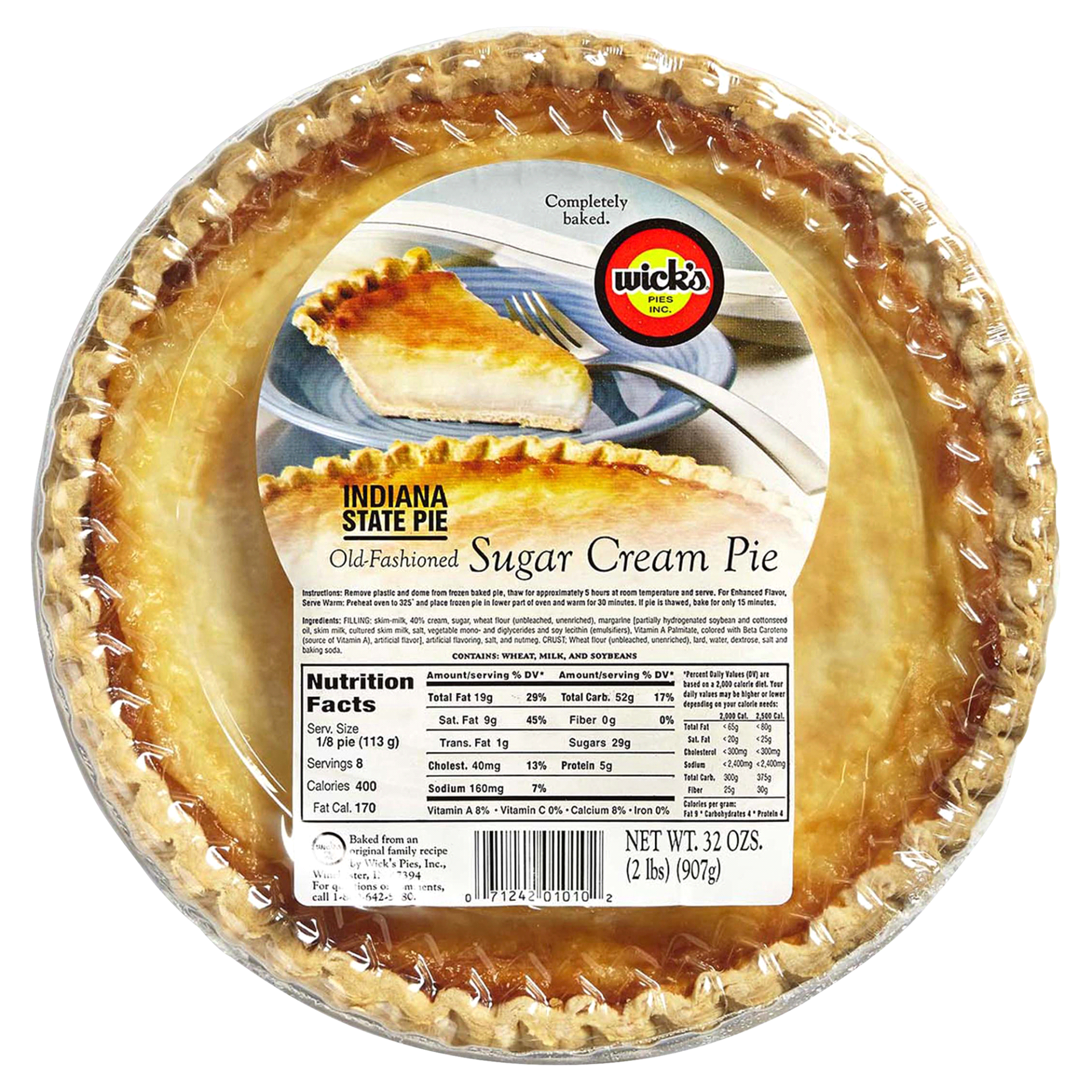 slide 1 of 1, Wick's Pies Wick's Old-Fashioned Sugar Cream Pie, 32 oz