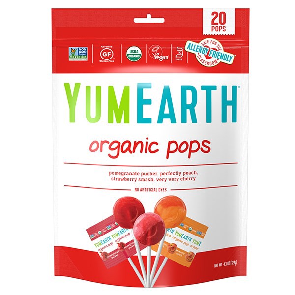 slide 1 of 9, YumEarth Yum Earth Organic Assorted Flavor Pops, 4.2 oz