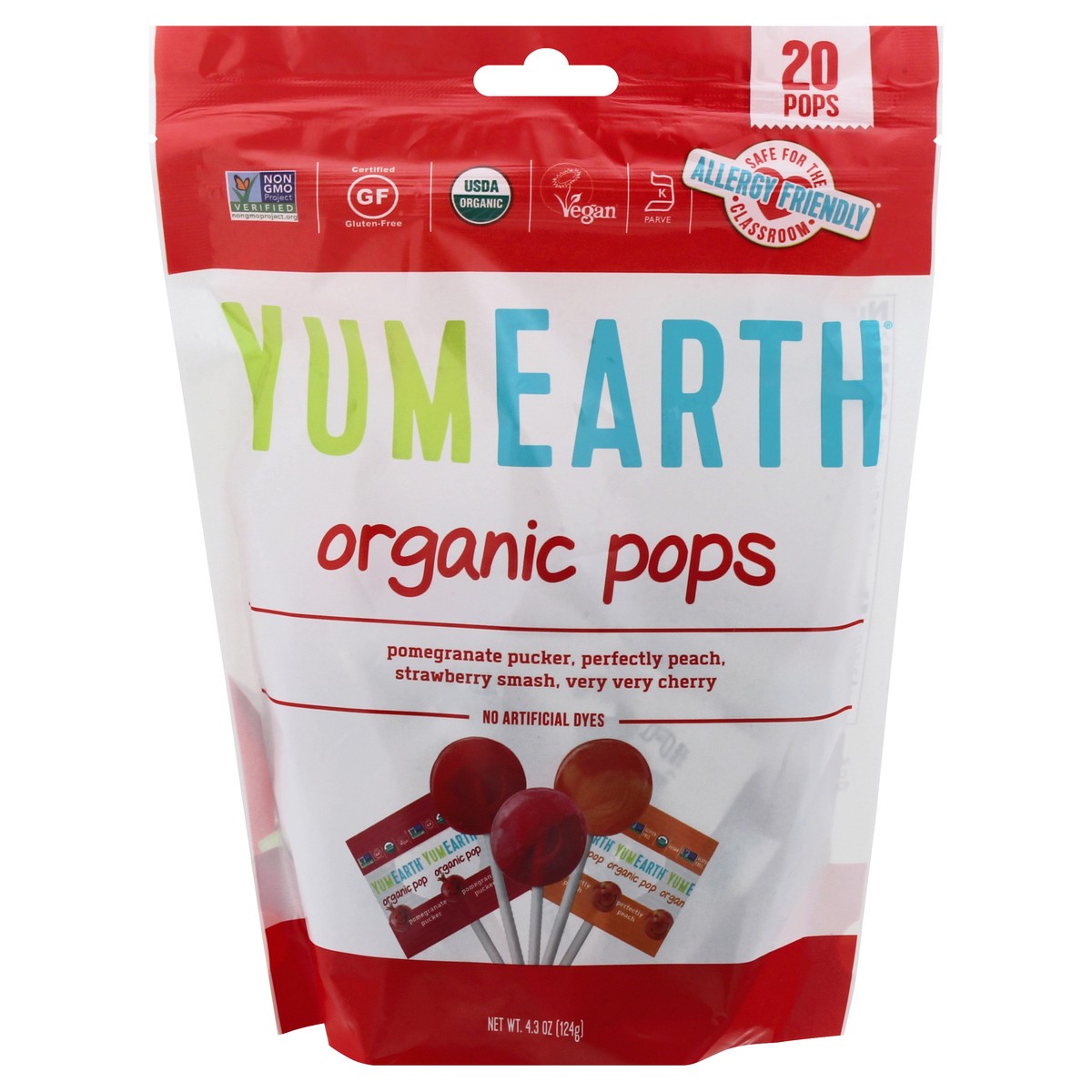 slide 1 of 9, YumEarth Yum Earth Organic Assorted Flavor Pops, 4.2 oz
