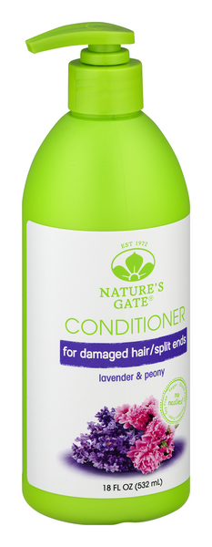 slide 1 of 1, Nature's Gate Replenishing Lavender + Peony Conditioner, 18 fl oz