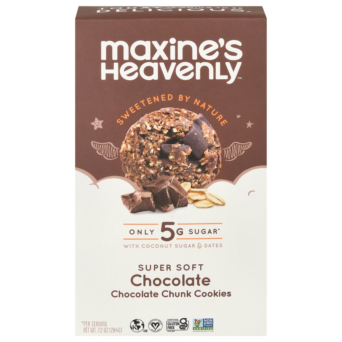 slide 1 of 9, Maxine's Heavenly Super Soft Chocolate Chocolate Chunk Cookies 7.2 oz, 1 ct