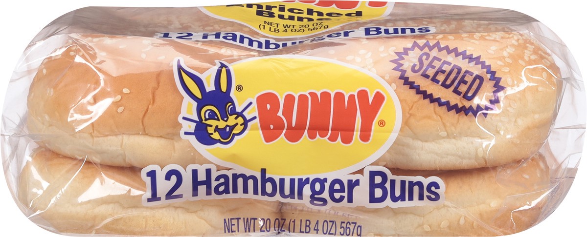 slide 5 of 9, Bunny Seeded Hamburger Buns 12 ea, 12 ct