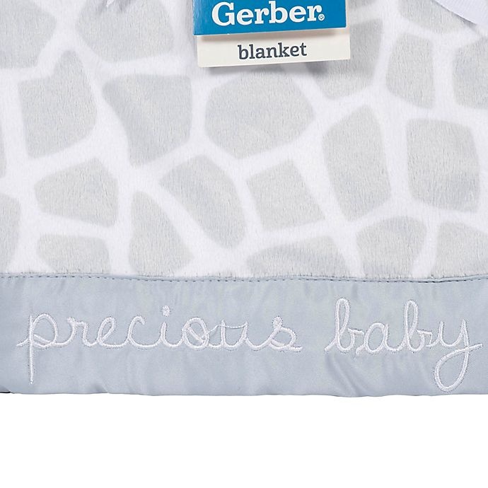 slide 2 of 3, Gerber Giraffe Plush Blanket - Grey/White, 1 ct