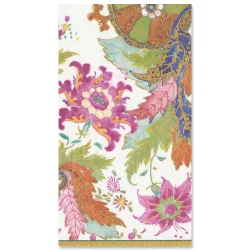 Caspari Ivory Tobacco Leaf Paper Guest Napkins