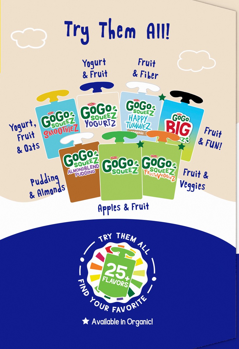 slide 2 of 7, GoGo squeeZ YogurtZ Variety Pack, Made with 100% Real Milk, 3 oz Pouches (16 Pack), 16 ct