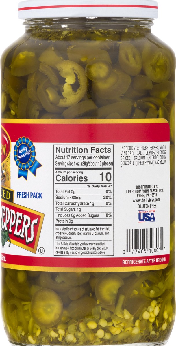 slide 7 of 12, Bell-View Hot Sliced Fresh Pack Jalapeno Peppers 32 oz, 32 oz