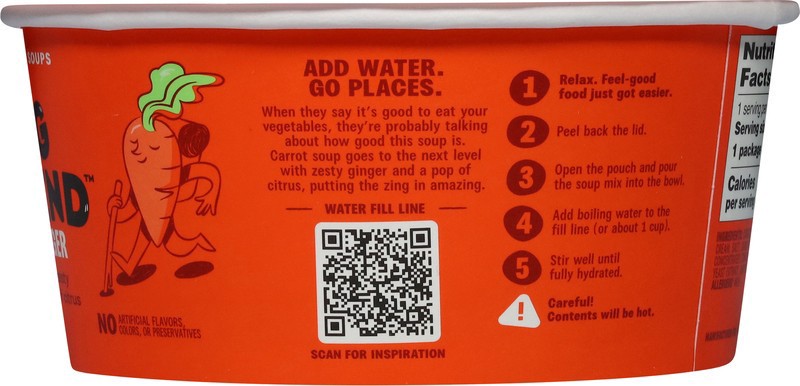 slide 5 of 5, Long Weekend Premium Instant Soups Carrot Ginger Soup 1.2 oz, 1.2 oz