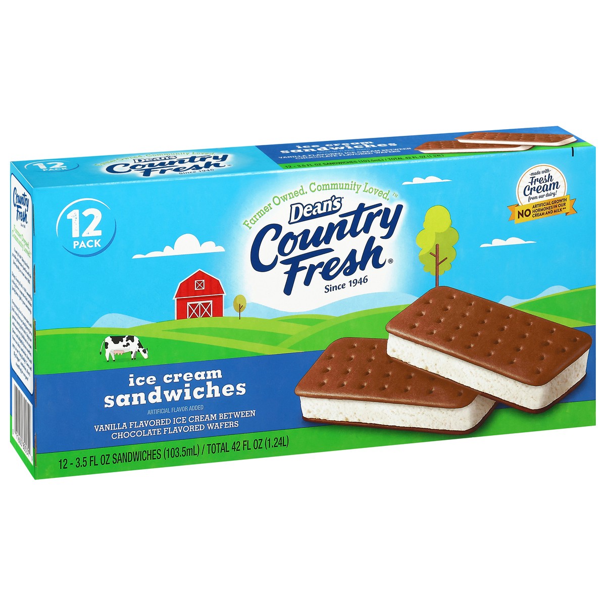 slide 12 of 17, Country Fresh Vanilla Ice Cream Sandwiches, 12 ct