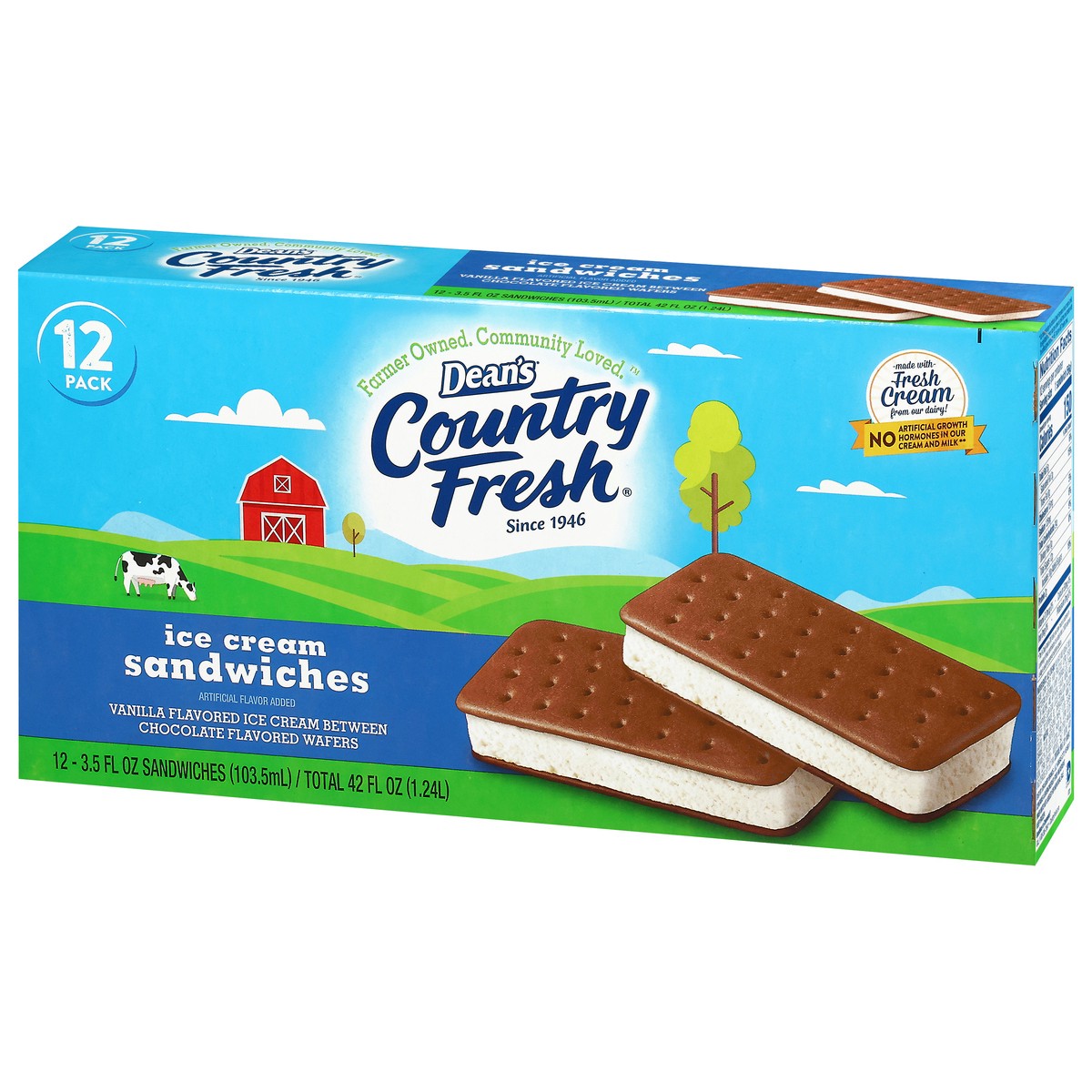 slide 16 of 17, Country Fresh Vanilla Ice Cream Sandwiches, 12 ct