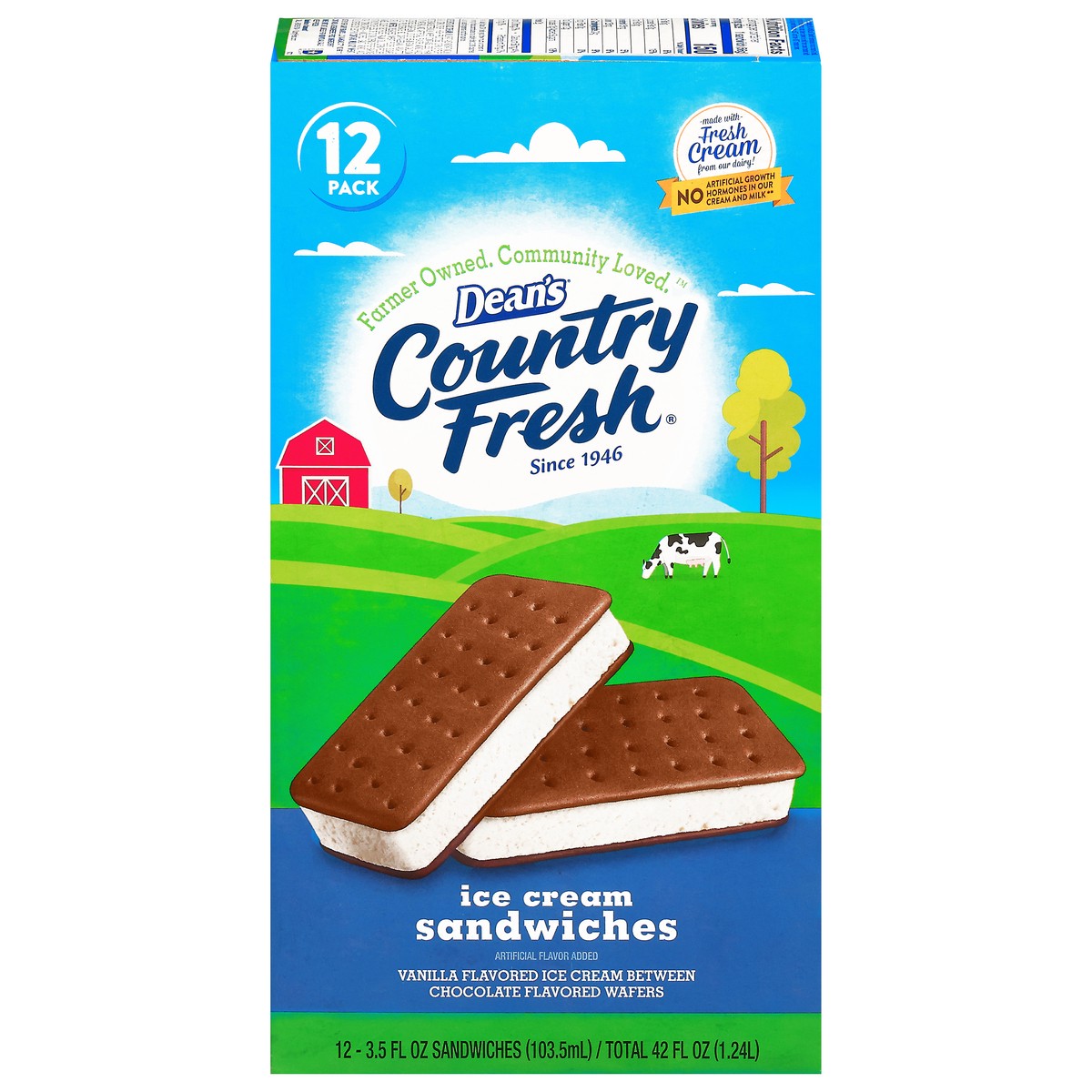 slide 17 of 17, Country Fresh Vanilla Ice Cream Sandwiches, 12 ct
