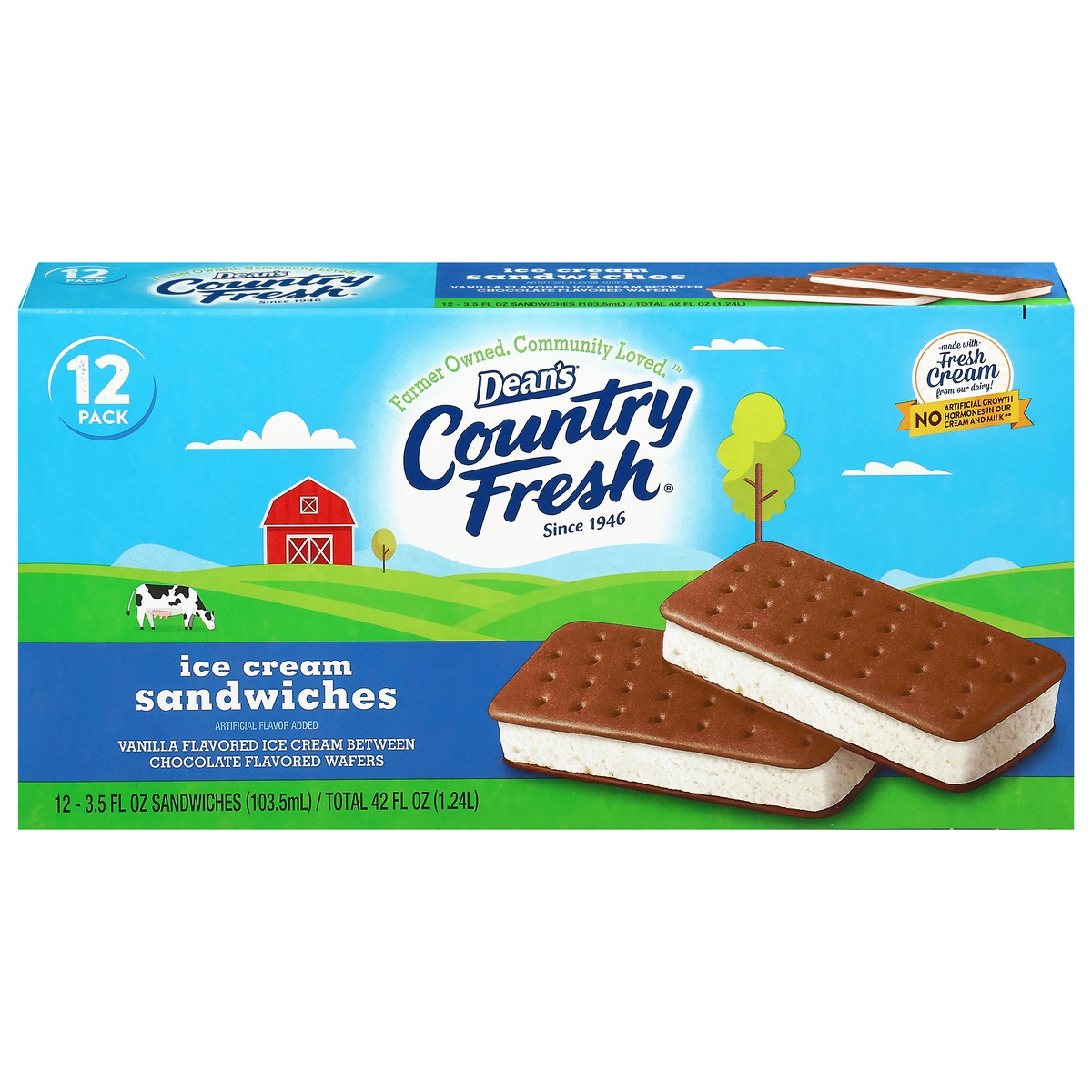 slide 3 of 17, Country Fresh Vanilla Ice Cream Sandwiches, 12 ct