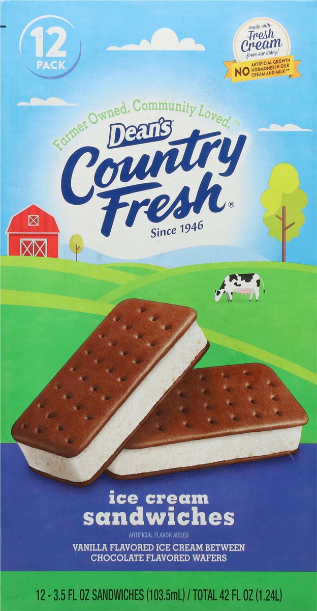 slide 14 of 17, Country Fresh Vanilla Ice Cream Sandwiches, 12 ct