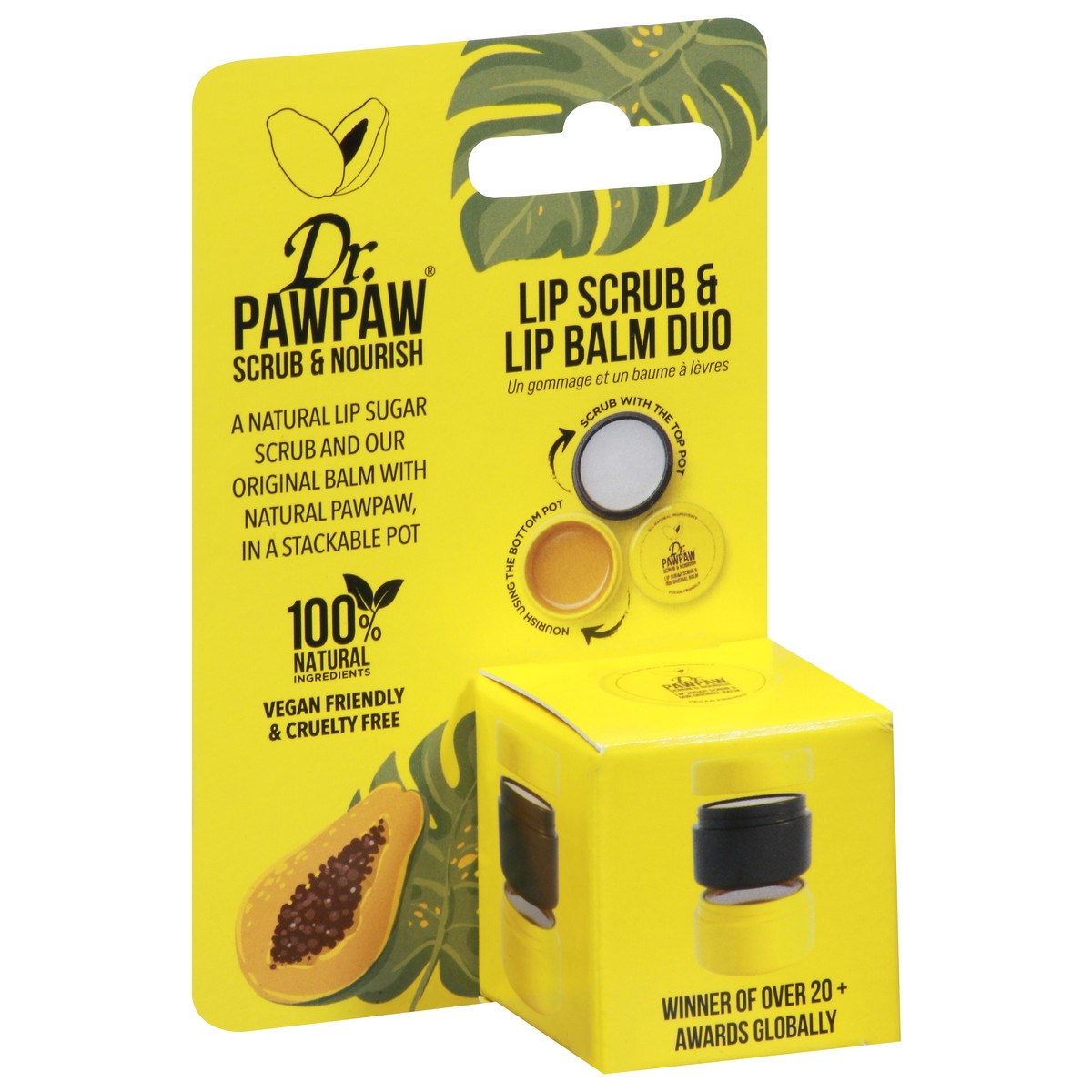 slide 7 of 9, Dr. PawPaw Scrub & Nourish Lip Scrub & Lip Balm Duo 0.55 fl oz, 0.55 fl oz