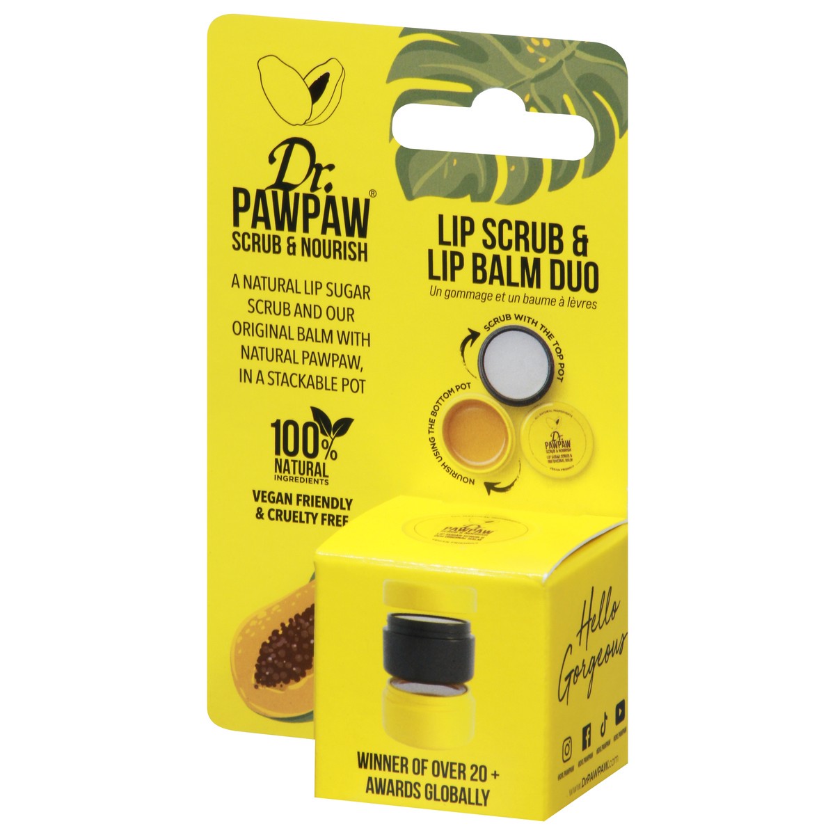 slide 5 of 9, Dr. PawPaw Scrub & Nourish Lip Scrub & Lip Balm Duo 0.55 fl oz, 0.55 fl oz