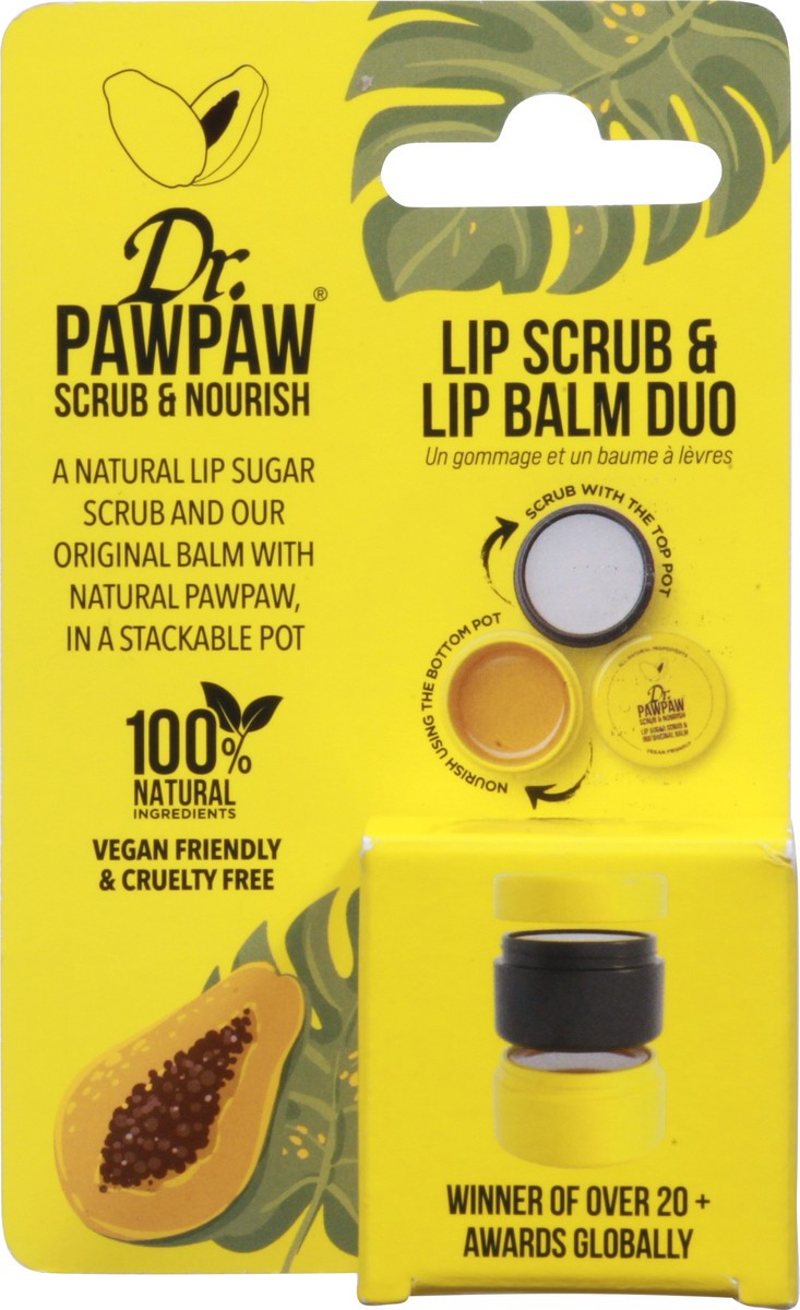slide 4 of 9, Dr. PawPaw Scrub & Nourish Lip Scrub & Lip Balm Duo 0.55 fl oz, 0.55 fl oz
