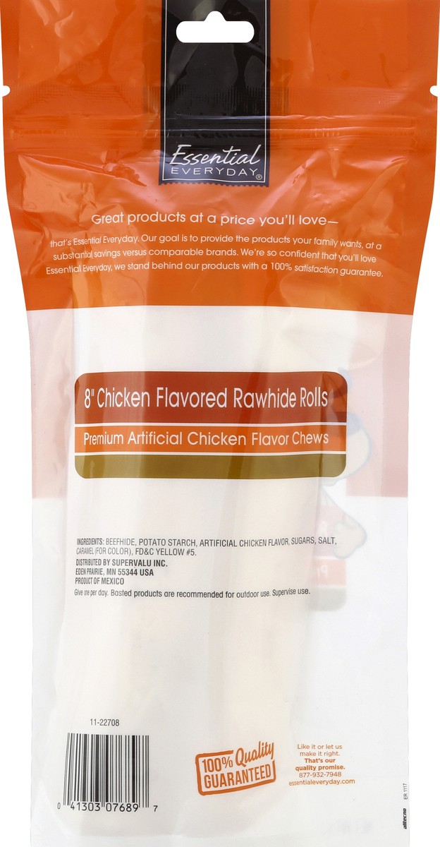 slide 6 of 6, Ee Dog Bone Rawhide Rolls, 2 ct