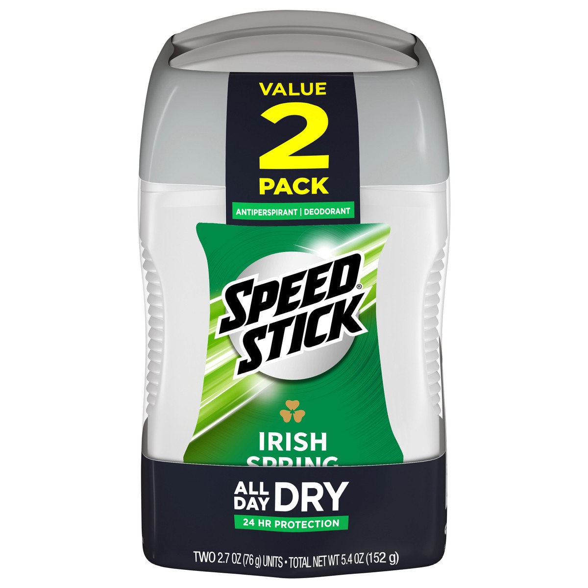 slide 1 of 10, Speed Stick Irish Spring Antiperspirant Deodorant, Original - 2.7 ounce Twin pack, 2.7 oz