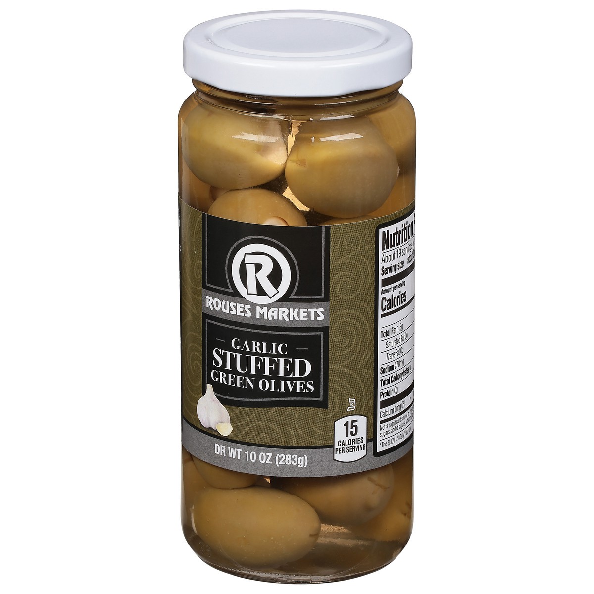 slide 3 of 11, Rouses Markets Garlic Stuffed Green Olives 10 oz, 10 oz