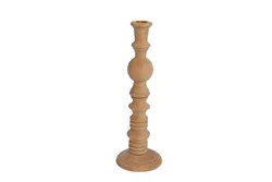 HD Designs Natural Wooden Candle Holder, 11.6 in