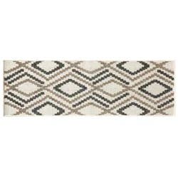 Loloi Horizontal Diamonds All-Purpose Runner Mat, 20 In X 60 In, Tan Black