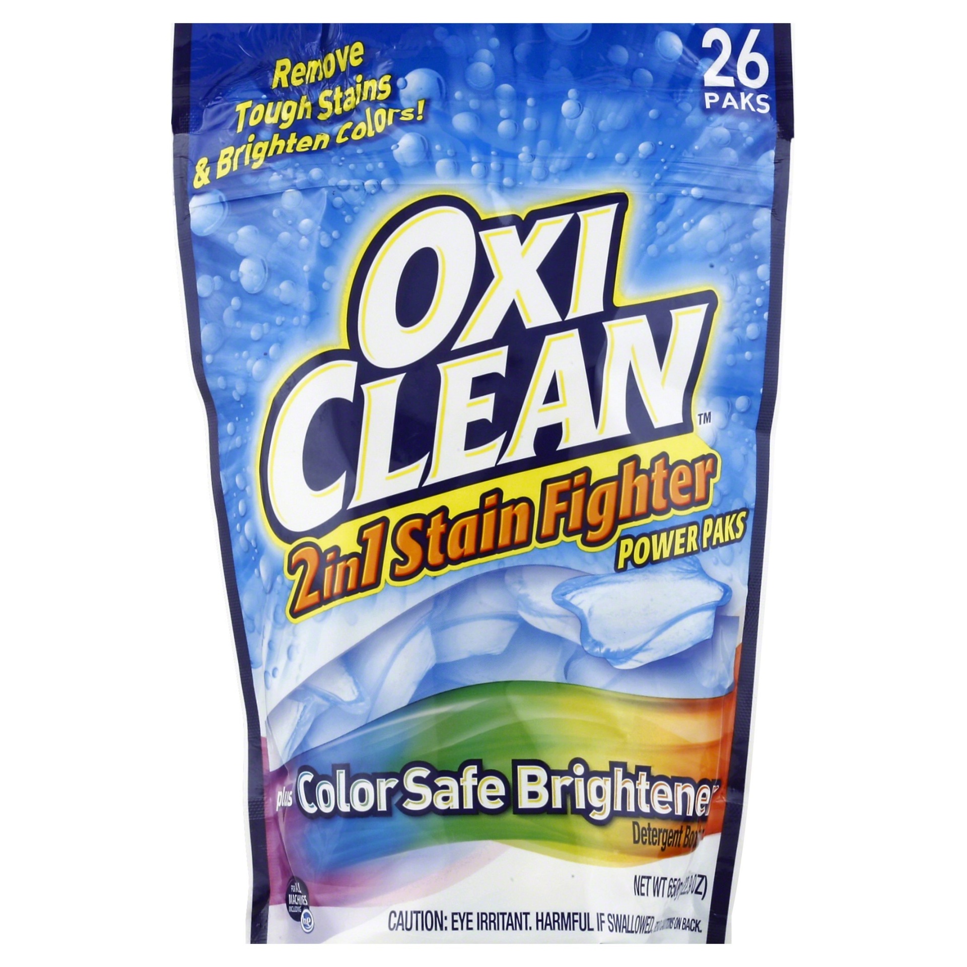 OxiClean 2 in 1 Stain Fighter Power Packs With Color Safe Brightener 26 ct Shipt