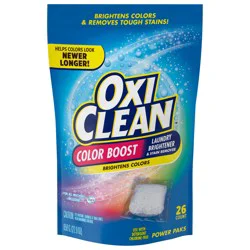 Oxi-Clean Color Boost Laundry Brightener and Stain Remover Power Paks, 26 Count