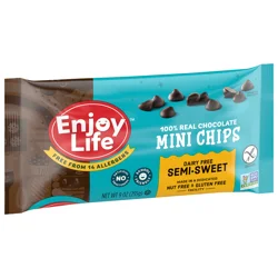 Enjoy Life Baking Chocolate Semi-Sweet Mini Chocolate Chips, 9 oz Bag