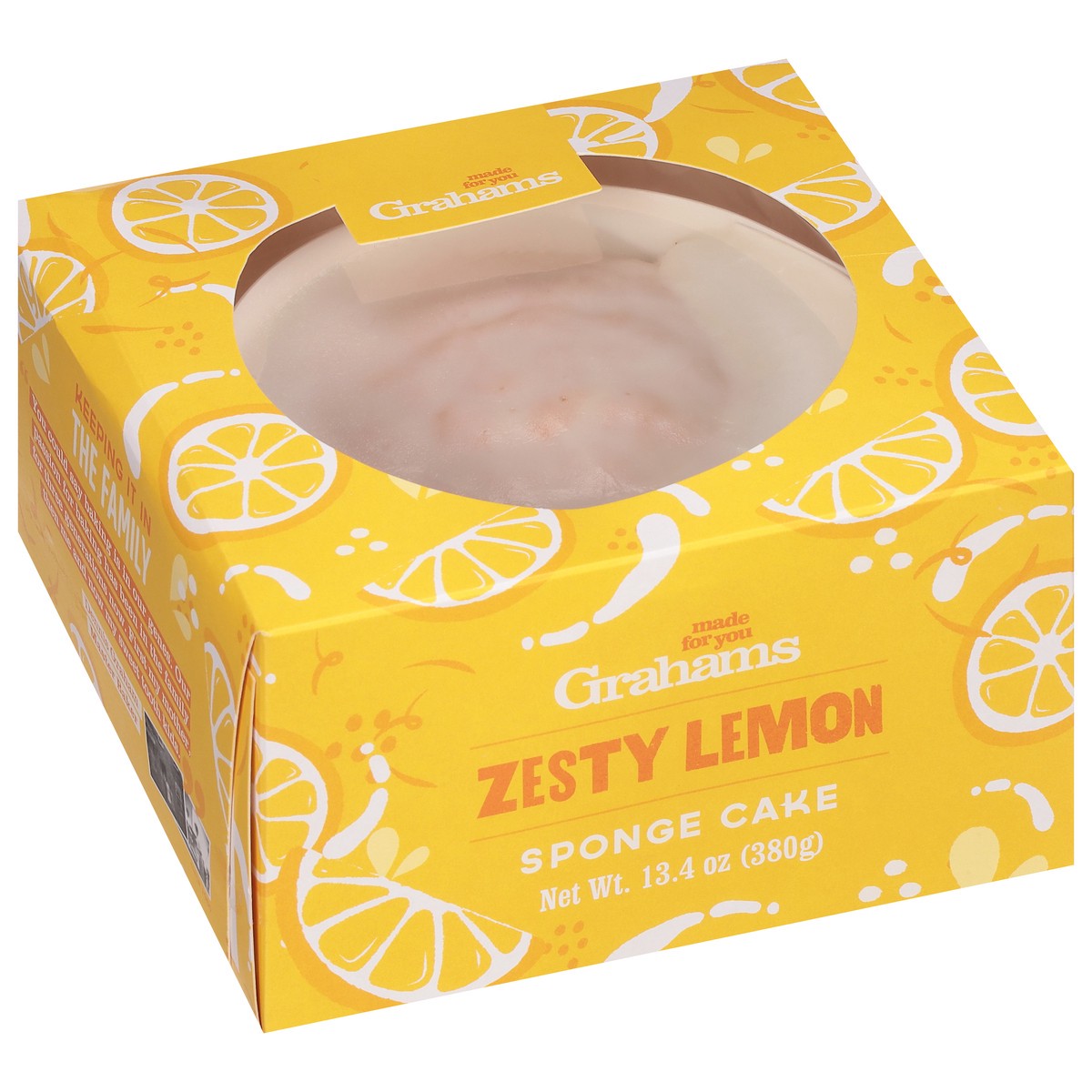 slide 2 of 9, Grahams Zesty Lemon Sponge Cake 13.4 oz, 13.4 oz