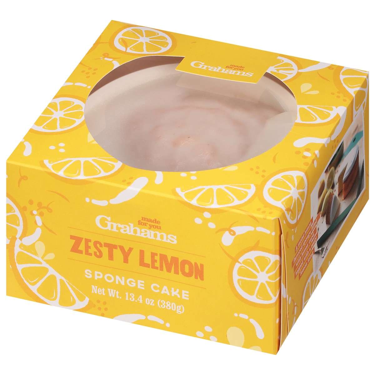 slide 3 of 9, Grahams Zesty Lemon Sponge Cake 13.4 oz, 13.4 oz