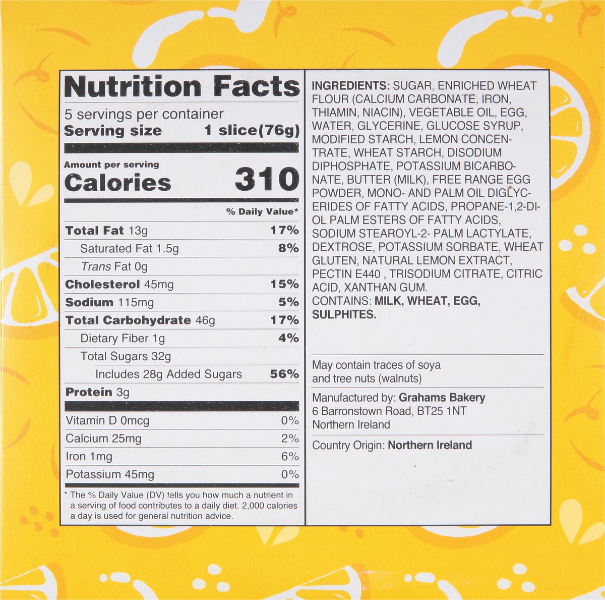 slide 4 of 9, Grahams Zesty Lemon Sponge Cake 13.4 oz, 13.4 oz