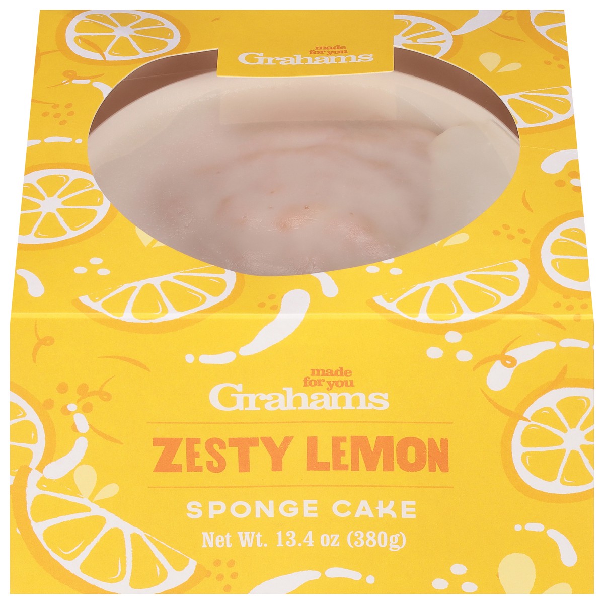 slide 1 of 9, Grahams Zesty Lemon Sponge Cake 13.4 oz, 13.4 oz