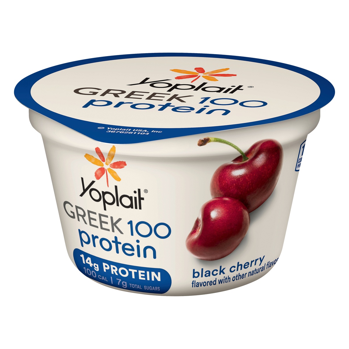 slide 3 of 10, Yoplait Black Cherry Greek 100 Protein Yogurt, 5.3 oz
