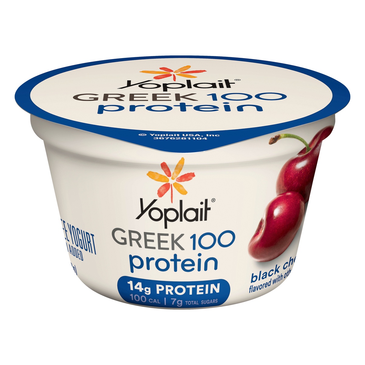 slide 1 of 10, Yoplait Black Cherry Greek 100 Protein Yogurt, 5.3 oz