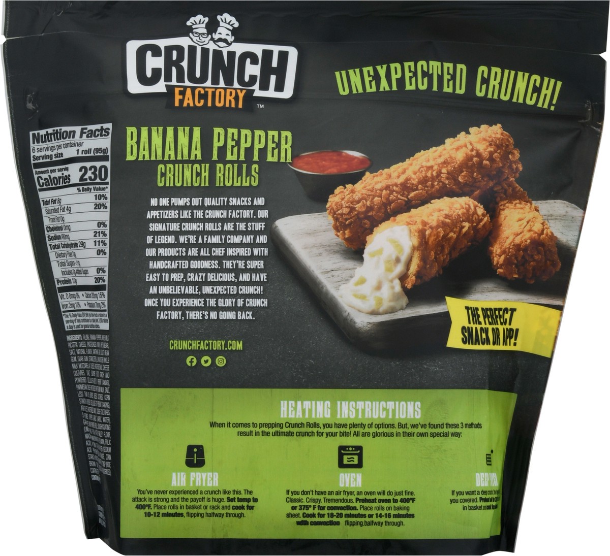 slide 9 of 9, Crunch Factory Banana Pepper Rolls, 20.1 oz