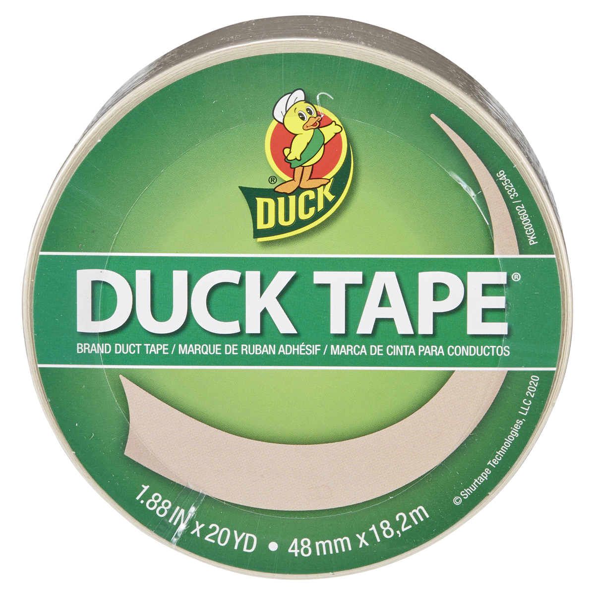 slide 1 of 1, Duck Brand Color Duct Tape 20 Yard - Beige, 20 yd x 1.88 in