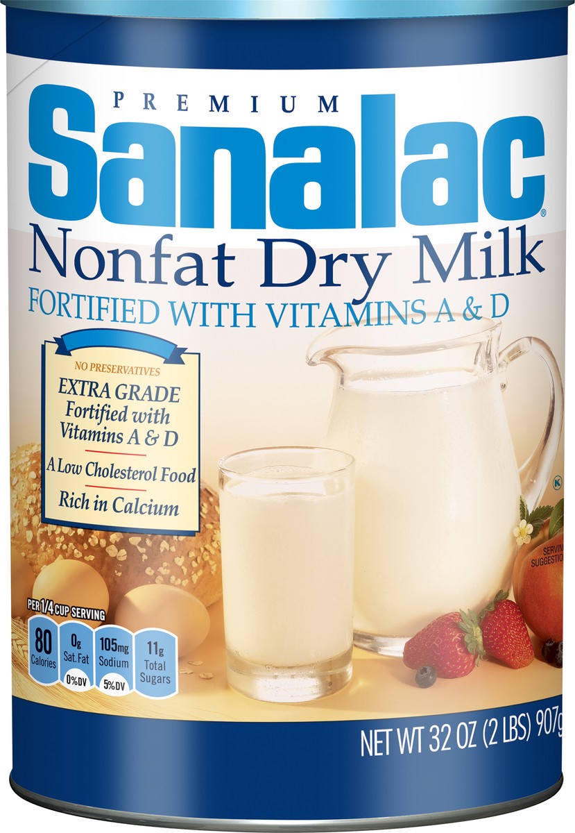 slide 4 of 5, Sanalac Premium Nonfat Dry Milk 32 oz, 32 oz