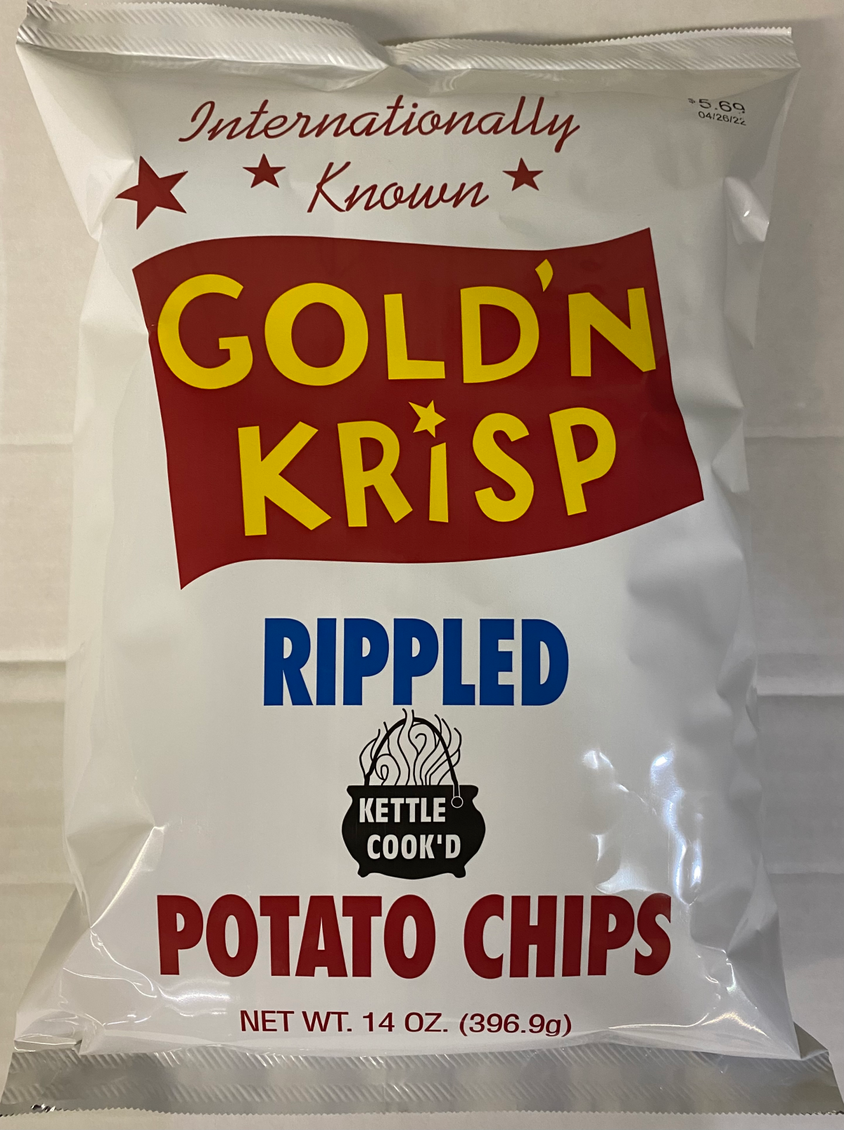 slide 1 of 1, Golden Crisp Gold'N Krisp Potato Chips, 14 oz